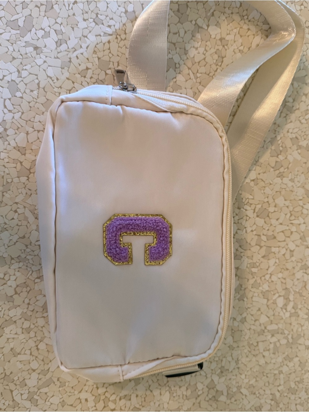 Ivory Initial C Crossbody Belt Bag Fanny Pack Adjustable Strap